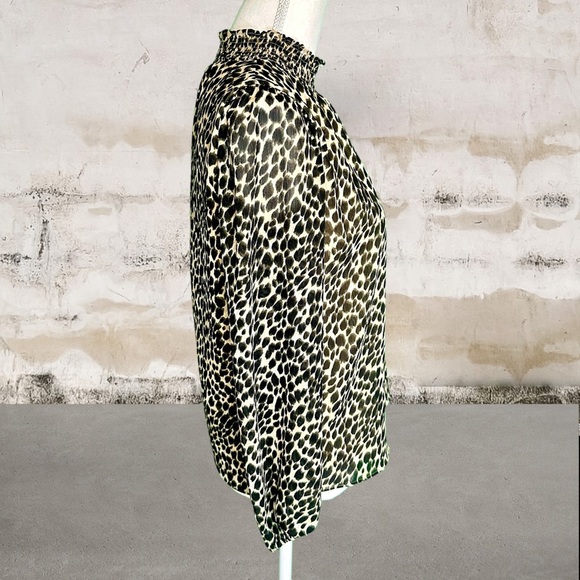 J. Crew Factory ‘Leopard Long-Sleeve Mockneck Top’ Size XXS - Picture 14 of 15